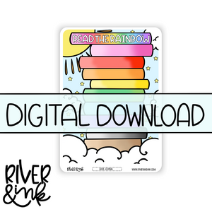 B6 2023 Digital Download Read the Rainbow Book Challenge Journaling Pages *PERSONAL USE ONLY*