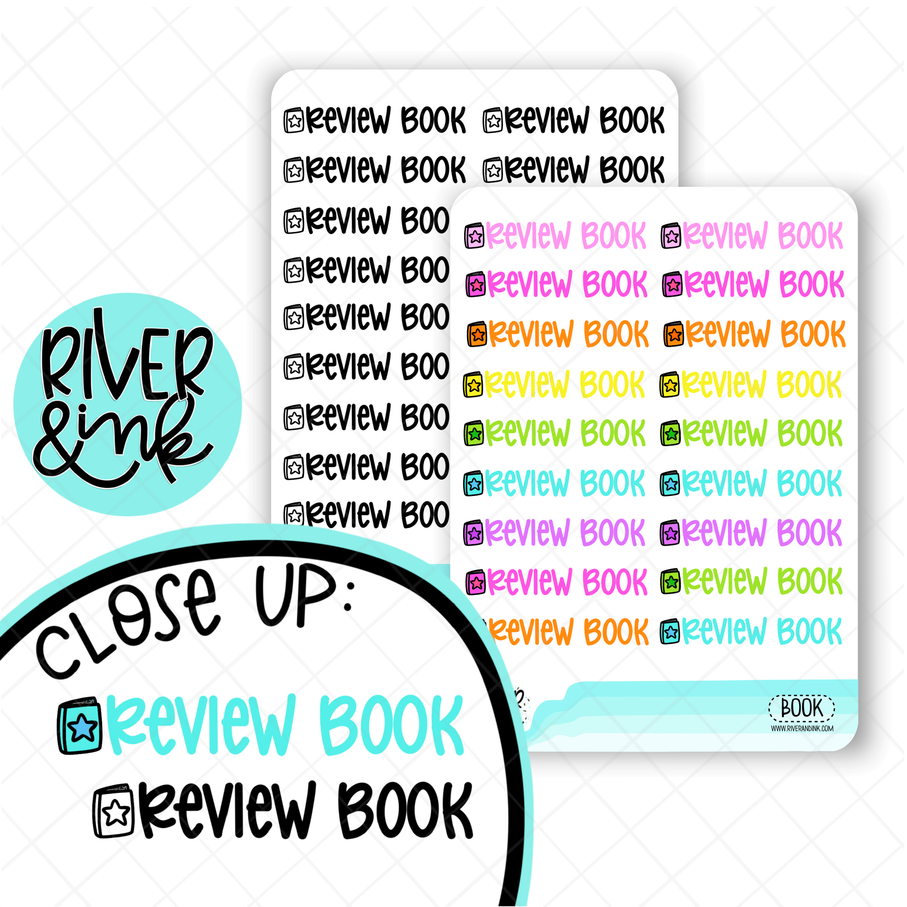 Review Book | Hand Lettered Planner Stickers