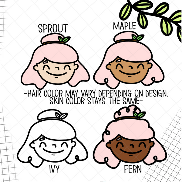 Rose Fancy Planner Characters | Hand Drawn Planner Stickers