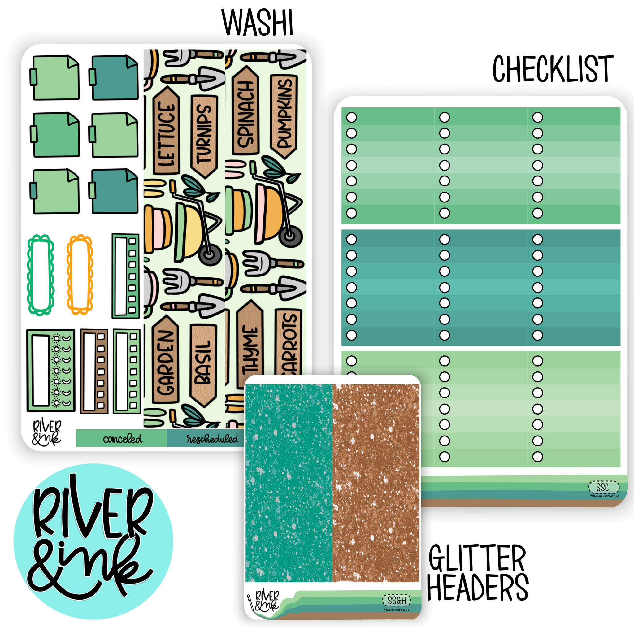 Seeds and Soil Gardening | Weekly Vertical Planner Stickers Kit Add Ons