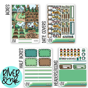 Seeds and Soil Gardening | Mini Weekly Planner Stickers Kit