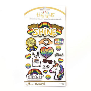 Let Love Shine Embellished 3D Stickers | River & Ink x PHP Collab