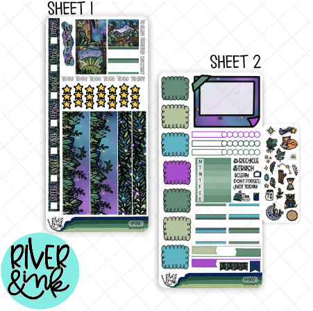 Enchanted Forest | Hobonichi Weeks Sticker Kit Planner Stickers