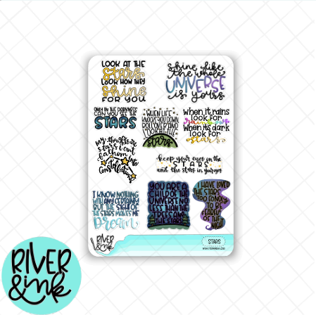 Star Quotes | Hand Lettered Planner Stickers