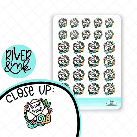 Snail Mail | Hand Drawn Planner Stickers