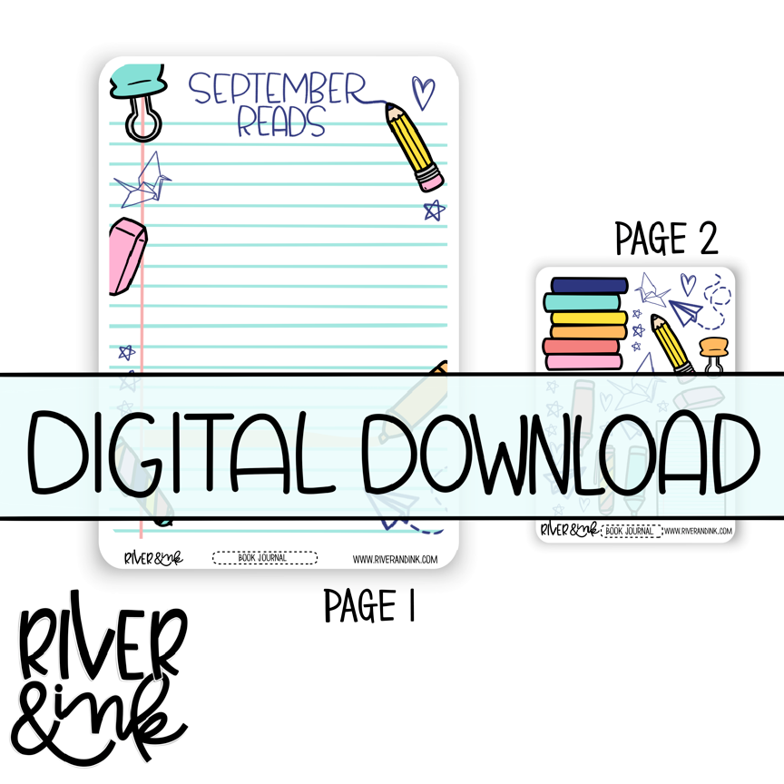 A5 2023 Digital Download September Monthly Book Journaling Pages *PERSONAL USE ONLY*