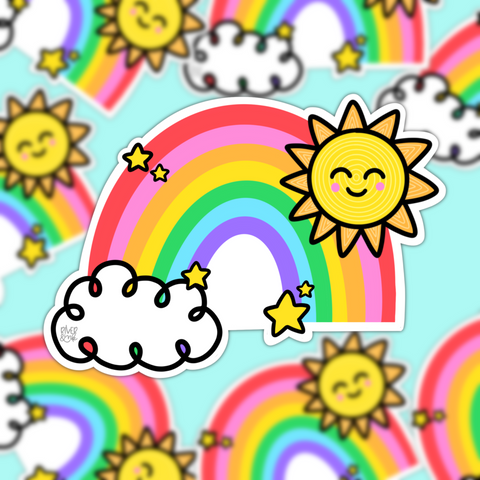 Sunshine Rainbow | Hand Drawn Vinyl Sticker