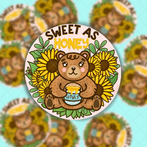 Sweet As Honey Bear | Hand Drawn Vinyl Sticker