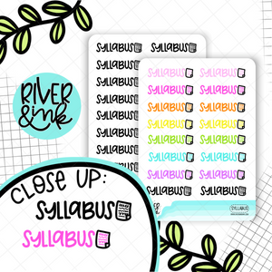Syllabus | Hand Lettered Planner Stickers