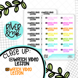 Watch Video Lesson | Hand Lettered Planner Stickers