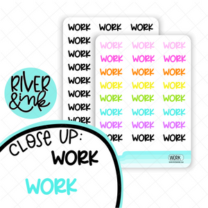 Work | Hand Lettered Planner Stickers