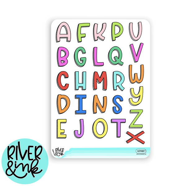 A5 Capital Alphabets Journal Stickers - 5.3 X 8.3 - Craft Scrapbook