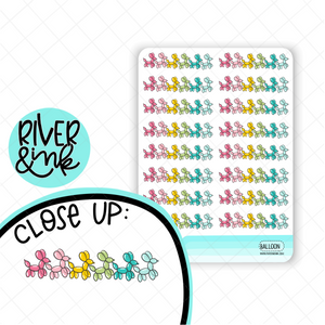 WCP Better Together Balloon Animal Divider | Hand Drawn Planner Stickers