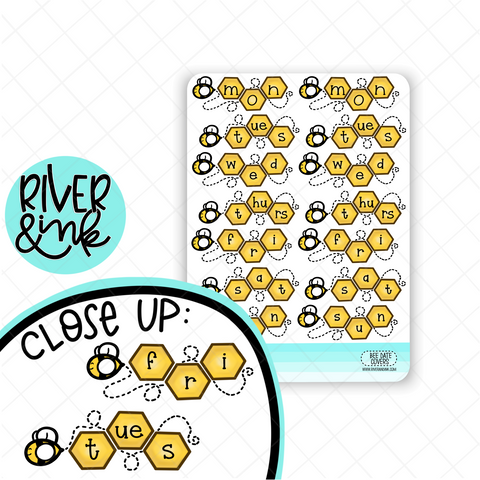 Bee Date Covers | Hand Drawn Planner Stickers