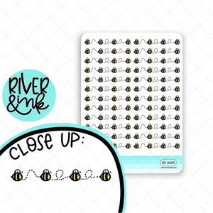 Bee Divider | Hand Drawn Planner Stickers