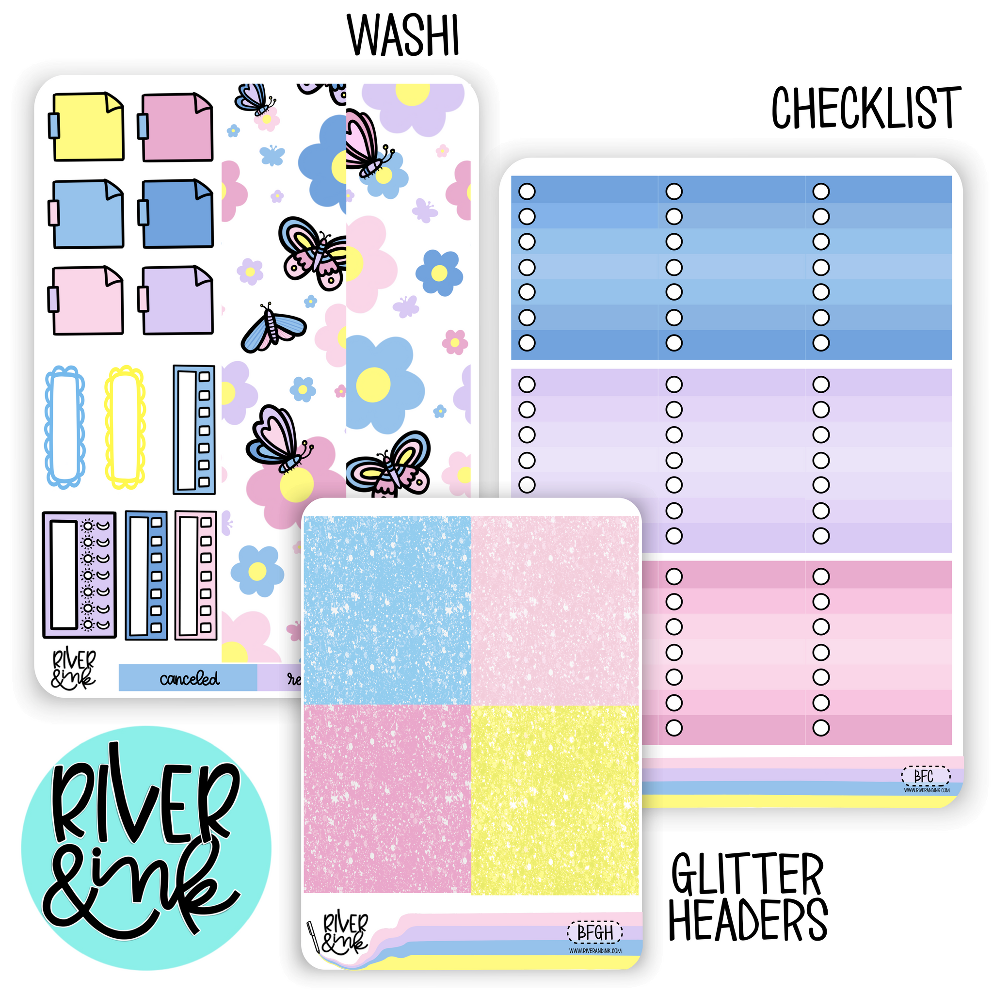 Butterfly Flutter | Weekly Vertical Planner Stickers Kit Add Ons