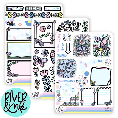 Magical Quest Fantasy Book  Vertical Stickers Kit Planner Stickers – River  & Ink