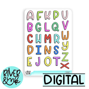 Digital Download Read the Alphabet Letters Book Journaling Pages *PERSONAL USE ONLY*