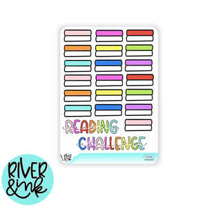 Blank Reading Challenge Tracker Book Journaling | Hand Drawn Planner Stickers