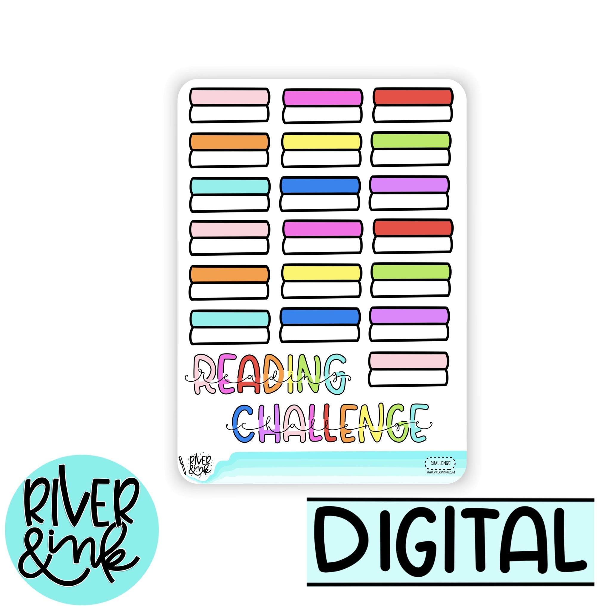 Digital Download Book Reading Challenge Blank Book Journaling Pages *PERSONAL USE ONLY*