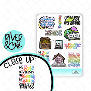 Book Quotes | Hand Lettered Planner Stickers