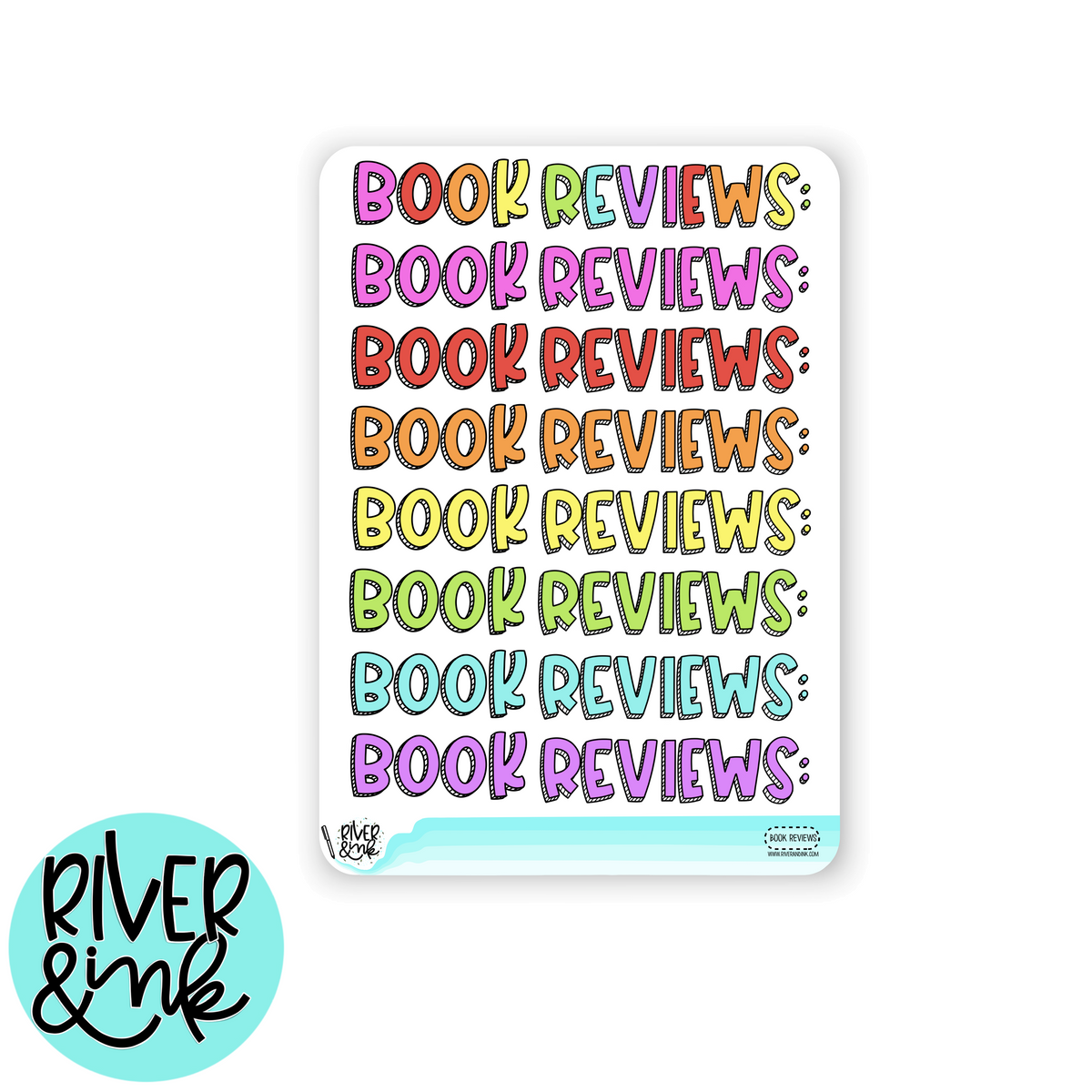 Book Reviews Note Page Headers Book Journaling | Hand Lettered Planner ...