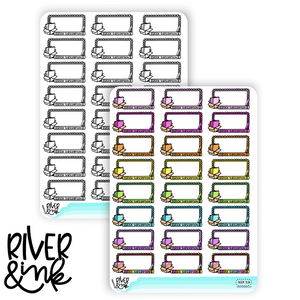 Book Subscription Half Boxes | Hand Drawn Planner Stickers