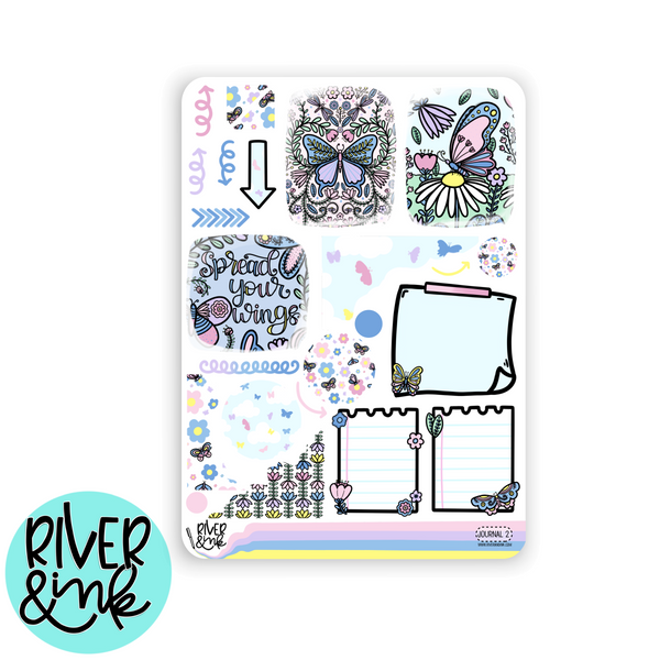 Butterfly Flutter | Journaling Stickers Kit