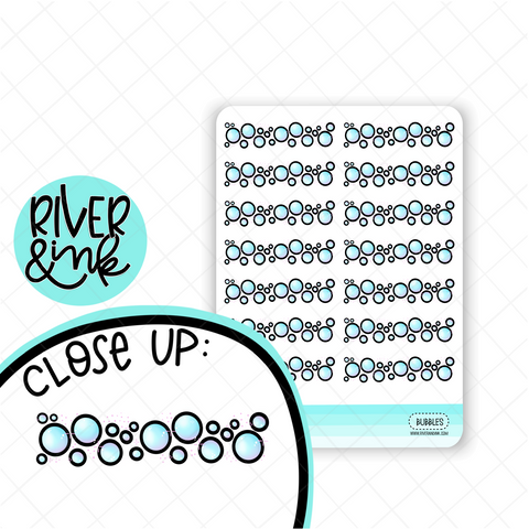 Bubbles Divider | Hand Drawn Planner Stickers