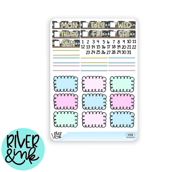 Bookworm Weekly | Vertical Stickers Kit Planner Stickers