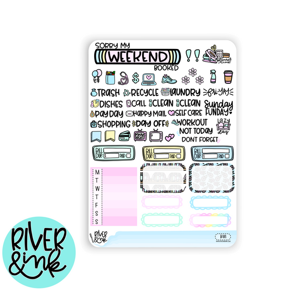 Bookworm Weekly | Vertical Stickers Kit Planner Stickers