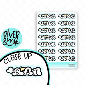 Cloudy Sky Date Covers | Hand Lettered Planner Stickers
