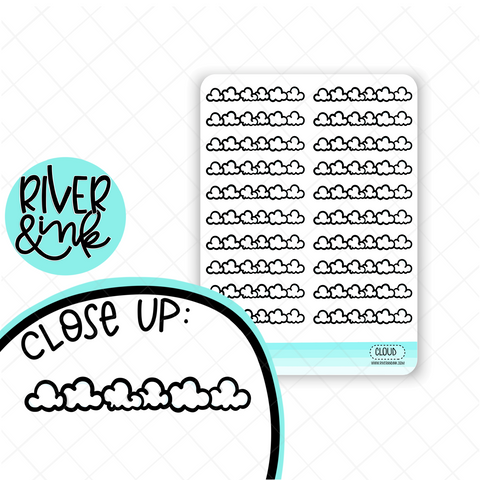 Cloud Divider | Hand Drawn Planner Stickers