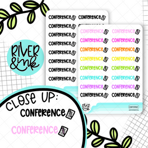 Conference | Hand Lettered Planner Stickers