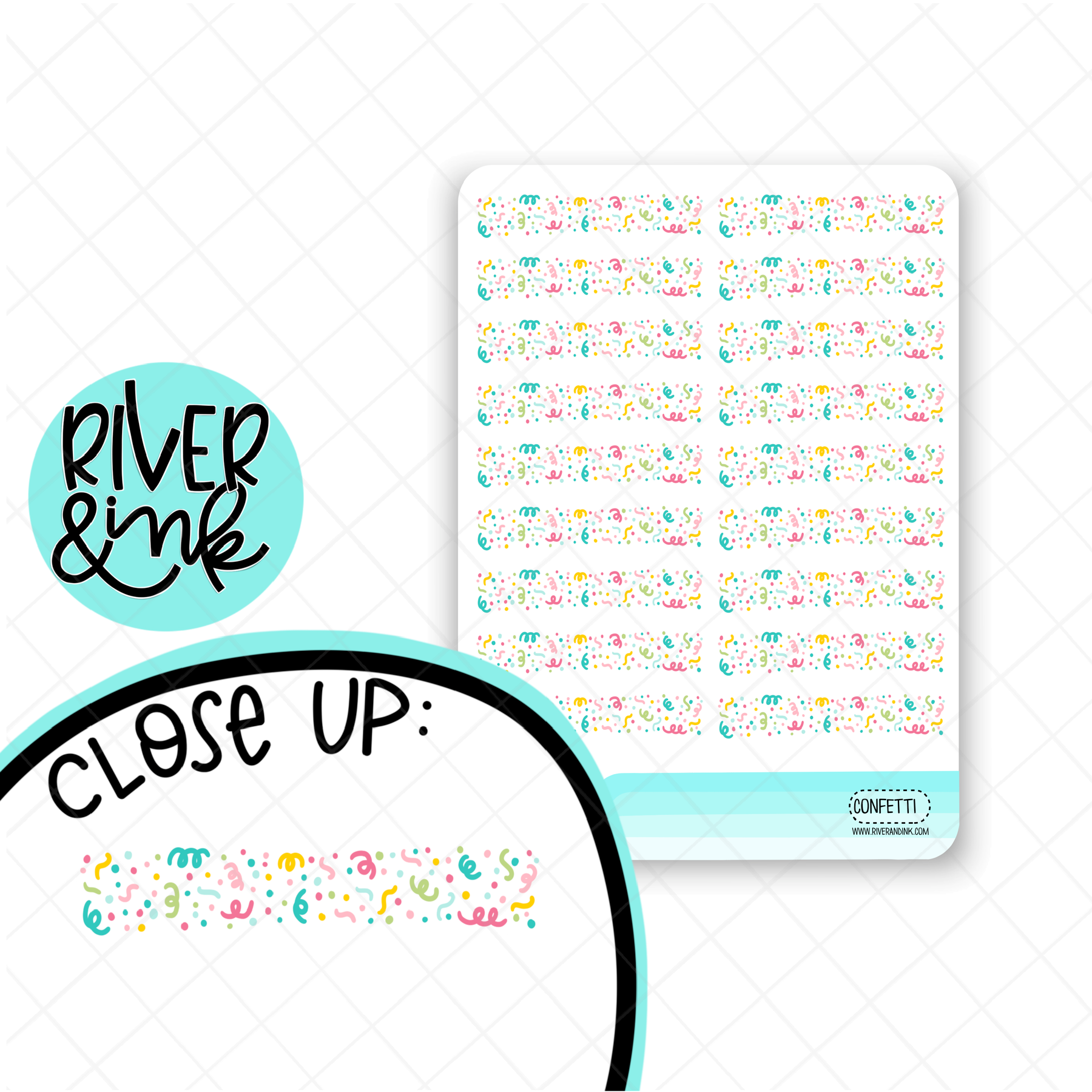 WCP Better Together Confetti Celebrate Divider | Hand Drawn Planner Stickers