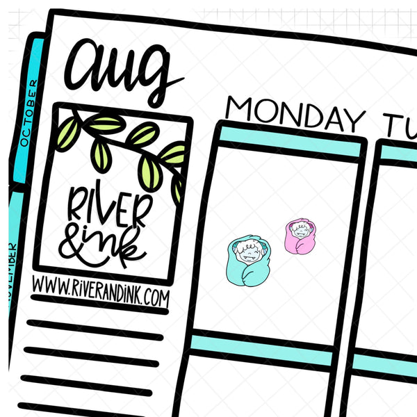 Cozy Ygritte Yeti Planner Character | Hand Drawn Planner Stickers