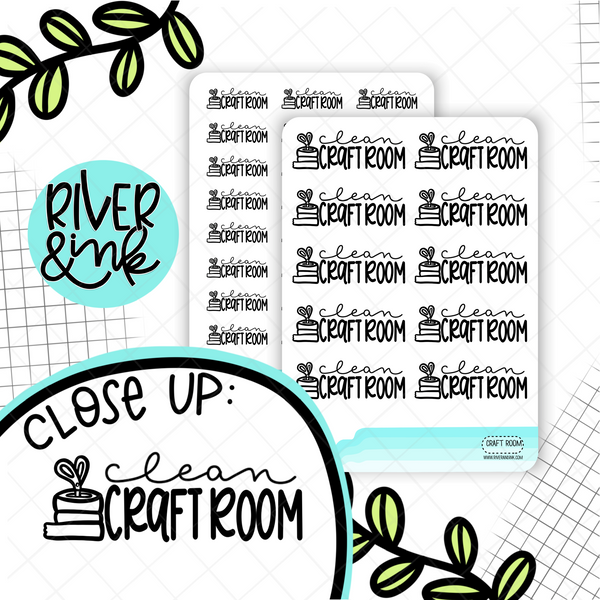 Clean Craft Room | Hand Lettered Planner Stickers