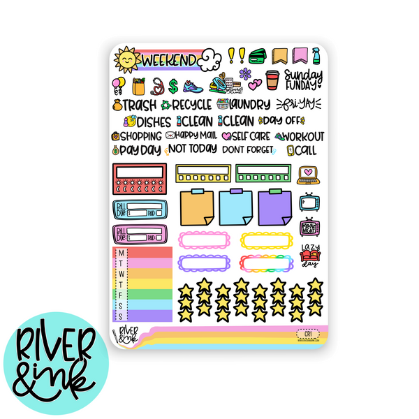 Chase The Rainbow | Hobonichi Cousin l Planner Stickers Kit