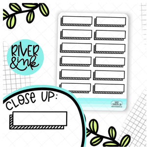 Drop Shadow Quarter Boxes | Hand Drawn Planner Stickers