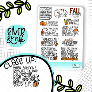 Fall Quotes | Hand Lettered Planner Stickers