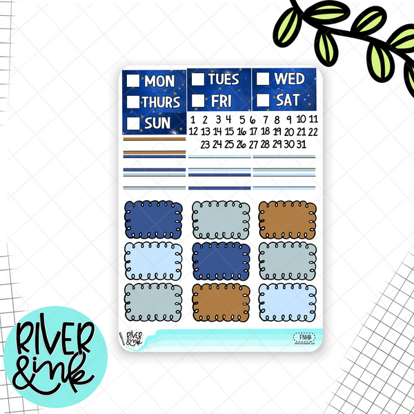 Firefly Nights | Weekly Vertical Kit Planner Stickers