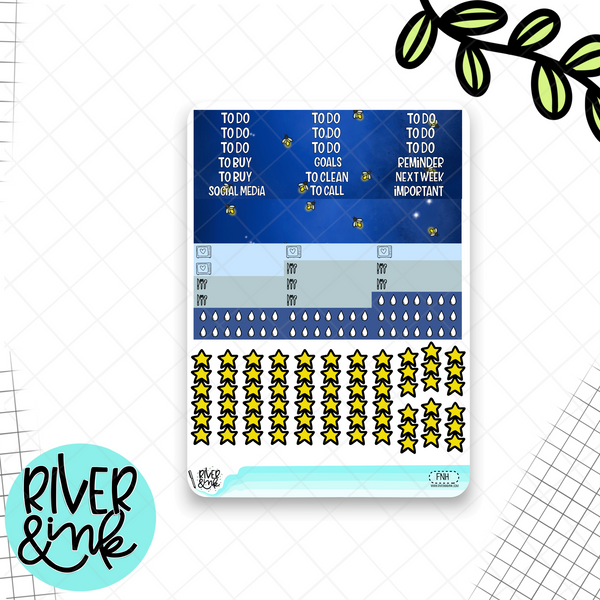 Firefly Nights | Weekly Vertical Kit Planner Stickers