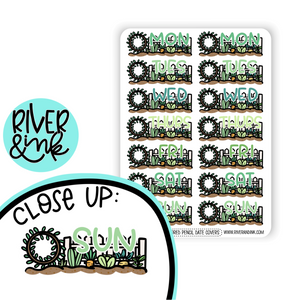 Garden Date Covers | Hand Drawn Planner Stickers
