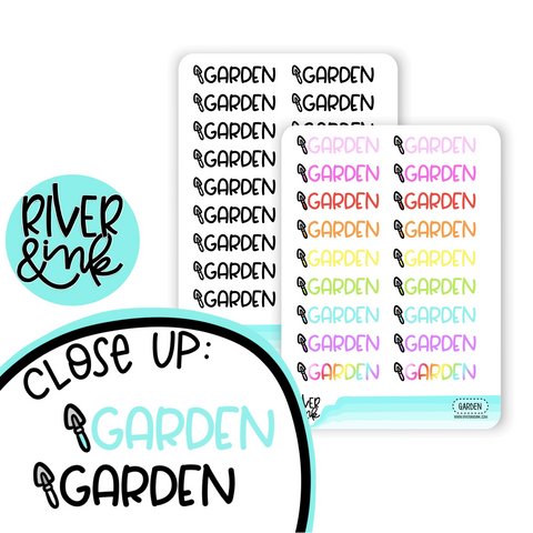 Garden Words | Hand Lettered Planner Stickers