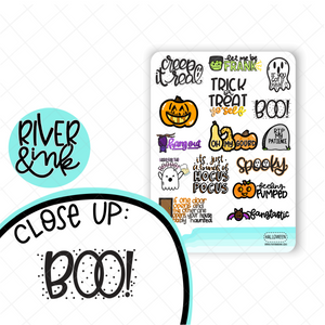 Halloween Quotes | Hand Lettered Planner Stickers