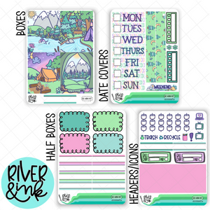 Happy Camper | Mini Weekly Planner Stickers Kit