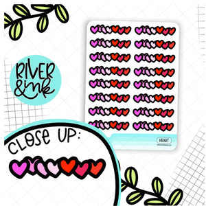 Heart Divider | Hand Drawn Planner Stickers