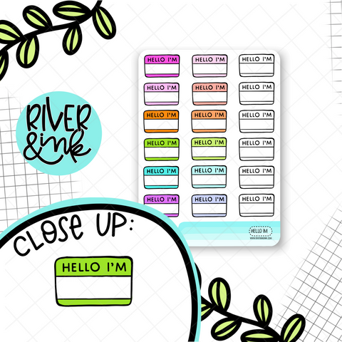 Hello I'm Mood 5 Blank | Hand Lettered Planner Stickers