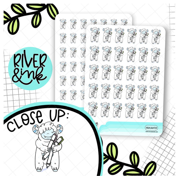 Highlighter Ygritte Planner Character | Hand Drawn Planner Stickers