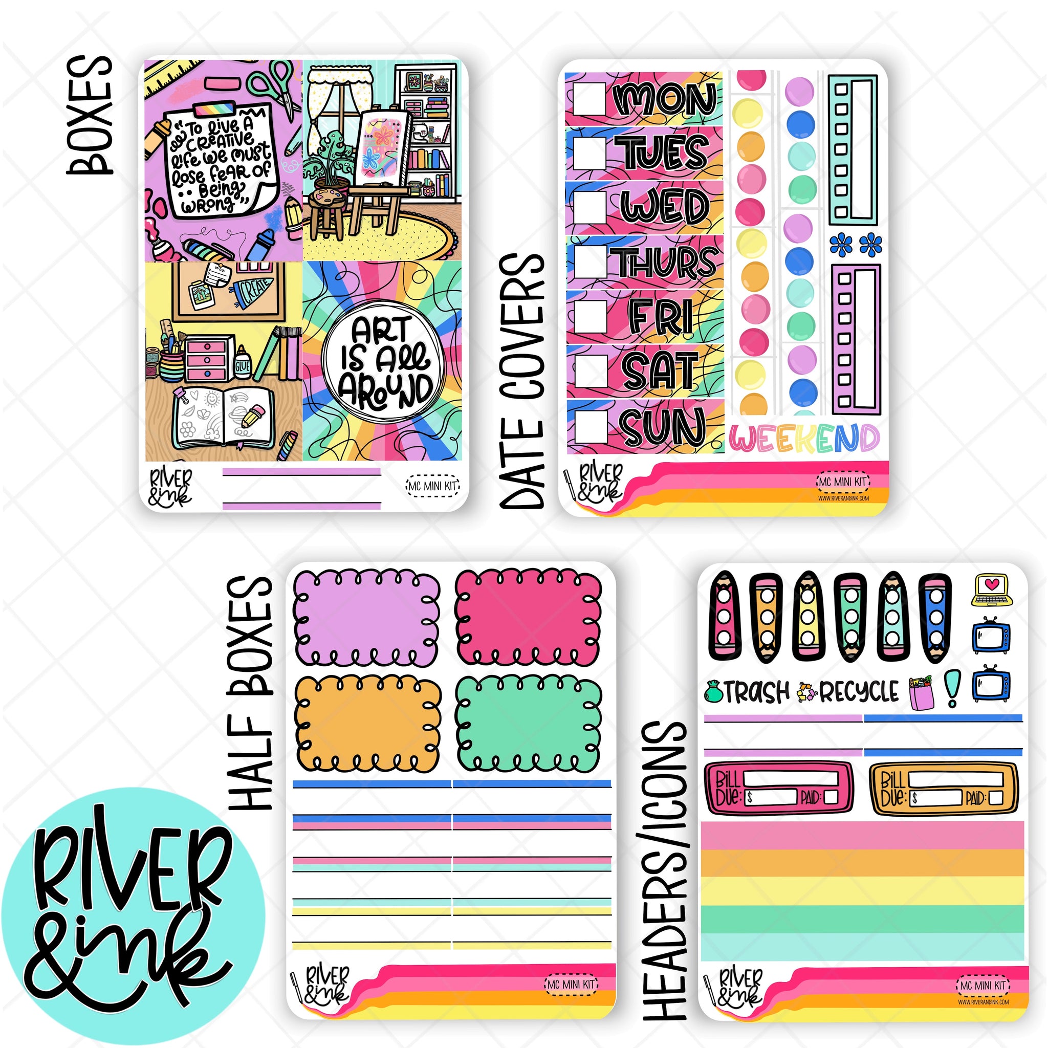 Make and Create | Mini Weekly Planner Stickers Kit